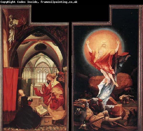 Matthias  Grunewald Annunciation and Resurrection